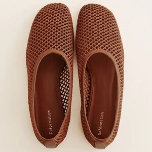 Reformation Britt Crochet Ballet Flats